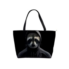 Gangsta Raccoon  Shoulder Handbags by Valentinaart