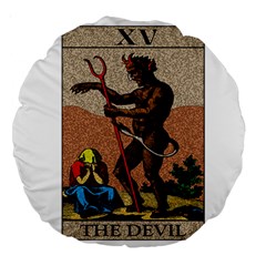 The Devil - Tarot Large 18  Premium Round Cushions by Valentinaart