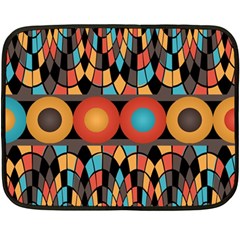 Colorful Geometric Composition Double Sided Fleece Blanket (mini)  by linceazul