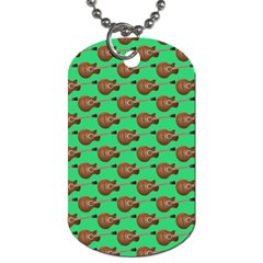 Guitars Pattern                             Dog Tag (one Side) by LalyLauraFLM