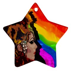 Transvestite Star Ornament (two Sides) by Valentinaart