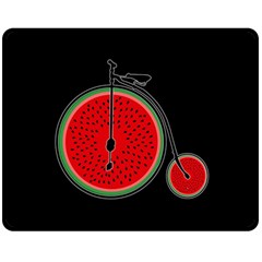 Watermelon Bicycle  Double Sided Fleece Blanket (medium)  by Valentinaart