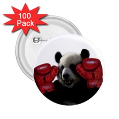 Boxing Panda  2 25  Buttons (100 Pack)  by Valentinaart