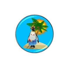 Tropical Penguin Hat Clip Ball Marker by Valentinaart