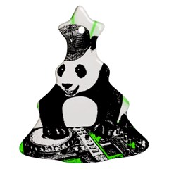 Deejay Panda Christmas Tree Ornament (two Sides) by Valentinaart