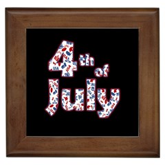 4th Of July Independence Day Framed Tiles by Valentinaart