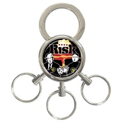 Nuclear Explosion Trump And Kim Jong 3-ring Key Chains by Valentinaart