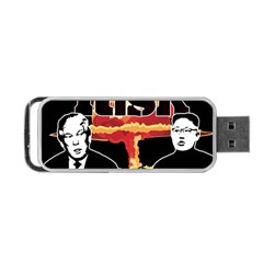 Nuclear Explosion Trump And Kim Jong Portable Usb Flash (one Side) by Valentinaart