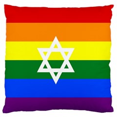 Gay Pride Israel Flag Standard Flano Cushion Case (one Side) by Valentinaart