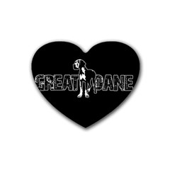 Great Dane Heart Coaster (4 Pack)  by Valentinaart