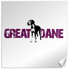 Great Dane Canvas 12  X 12   by Valentinaart