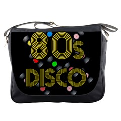  80s Disco Vinyl Records Messenger Bags