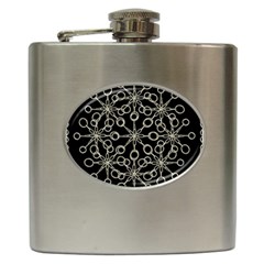 Ornate Chained Atrwork Hip Flask (6 Oz) by dflcprints