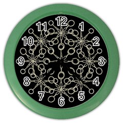 Ornate Chained Atrwork Color Wall Clocks by dflcprints