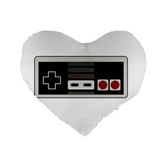 Video Game Controller 80s Standard 16  Premium Flano Heart Shape Cushions by Valentinaart