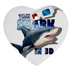 The Shark Movie Heart Ornament (two Sides) by Valentinaart