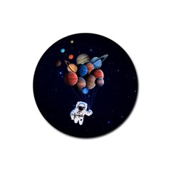 Planets  Rubber Round Coaster (4 Pack)  by Valentinaart