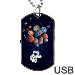 Planets  Dog Tag Usb Flash (two Sides) by Valentinaart