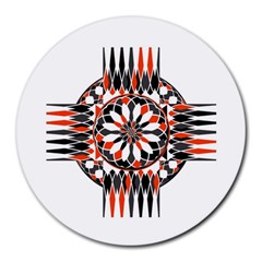 Geometric Celtic Cross Round Mousepads by linceazul