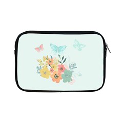 Watercolor Floral Blue Cute Butterfly Illustration Apple Ipad Mini Zipper Cases by paulaoliveiradesign