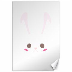 Rabbit Cute Animal White Canvas 12  X 18   by Nexatart