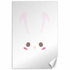 Rabbit Cute Animal White Canvas 24  X 36  by Nexatart