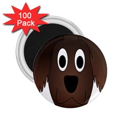 Dog Pup Animal Canine Brown Pet 2 25  Magnets (100 Pack) 