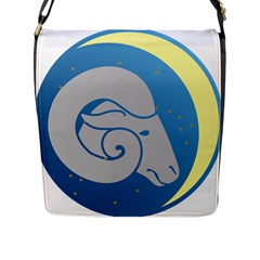 Ram Zodiac Sign Zodiac Moon Star Flap Messenger Bag (l)  by Nexatart