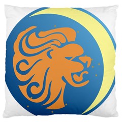 Lion Zodiac Sign Zodiac Moon Star Large Flano Cushion Case (one Side)