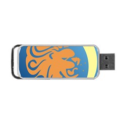 Lion Zodiac Sign Zodiac Moon Star Portable Usb Flash (two Sides)