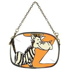 Zebra Animal Alphabet Z Wild Chain Purses (two Sides) 