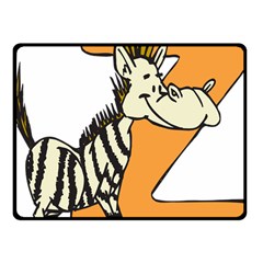 Zebra Animal Alphabet Z Wild Fleece Blanket (small) by Nexatart