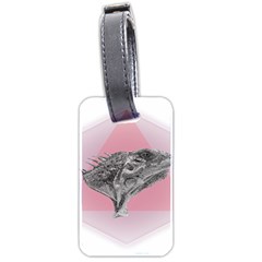 Lizard Hexagon Rosa Mandala Emblem Luggage Tags (two Sides)