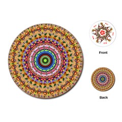Peaceful Mandala Playing Cards (round)  by designworld65