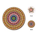 Peaceful Mandala Playing Cards (Round)  Front
