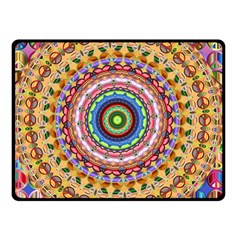 Peaceful Mandala Double Sided Fleece Blanket (small)  by designworld65