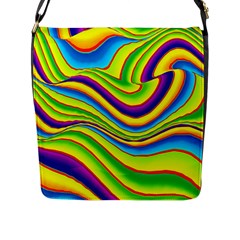 Summer Wave Colors Flap Messenger Bag (l)  by designworld65