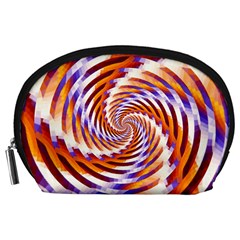 Woven Colorful Waves Accessory Pouches (large)  by designworld65