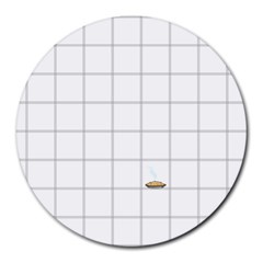 Pie Cooling On The Window Pane Pattern Round Mousepads by emilyzragz