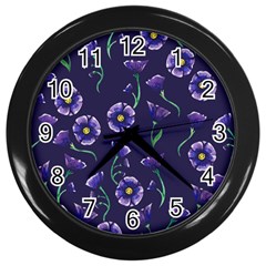 Floral Wall Clocks (black)