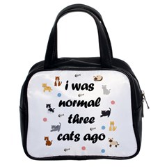 I Was Normal Three Cats Ago Classic Handbags (2 Sides) by Valentinaart