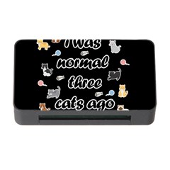 I Was Normal Three Cats Ago Memory Card Reader With Cf by Valentinaart