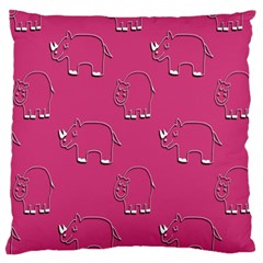 Rhino Pattern Wallpaper Vector Large Flano Cushion Case (one Side)