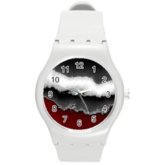 Ombre Round Plastic Sport Watch (m) by ValentinaDesign