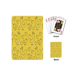Chicken Chick Pattern Wallpaper Playing Cards (mini) 