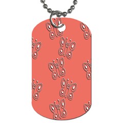 Butterfly Pink Pattern Wallpaper Dog Tag (two Sides) by Nexatart