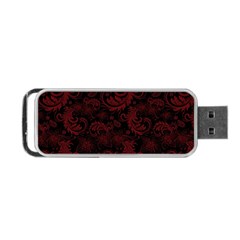Dark Red Flourish Portable Usb Flash (one Side) by gatterwe
