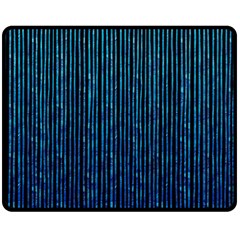 Stylish Abstract Blue Strips Double Sided Fleece Blanket (medium)  by gatterwe