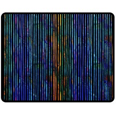 Stylish Colorful Strips Double Sided Fleece Blanket (medium)  by gatterwe