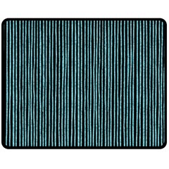 Stylish Frost Blue Strips Double Sided Fleece Blanket (medium)  by gatterwe